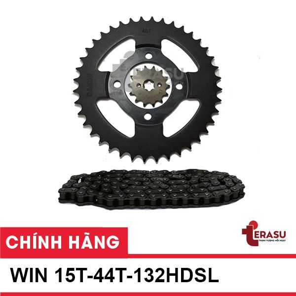 Nhông xích Winer Terasu 428HS (15T-44T-132 HDSL) (nhông đen)