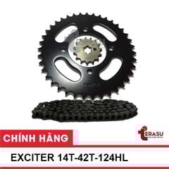 Nhông xích Exciter 150 Terasu 428HS (14T-42T-124HDSL) (nhông đen)
