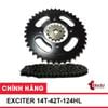 Nhông xích Exciter 150 Terasu 428HS (14T-42T-124HDSL) (nhông đen)