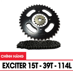 Nhông xích Exciter 135- 4 số Terasu 428HS (15T-39T-114 HDSL) (nhông đen)