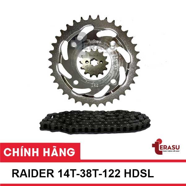 Nhông xích Raider Fi Terasu 428HS (14T-38T-122 HDSL)