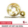 Nhông xích Raider Fi Terasu 428HS (14T-38T-122 HDSL) (Nhông vàng - xích vàng)