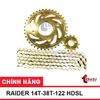 Nhông xích Raider Fi Terasu 428HS (14T-38T-122 HDSL) (Nhông vàng - xích vàng)