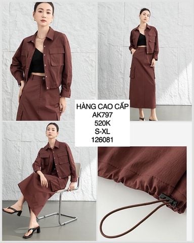  Áo khoác dây rút nút bấm AK797 