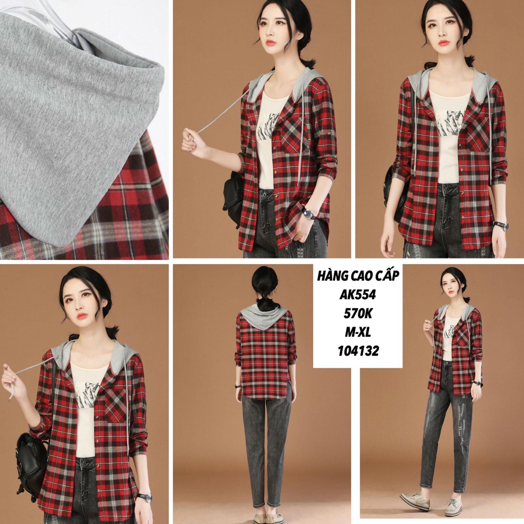  Áo khoác kiểu sơmi có nón ak554 