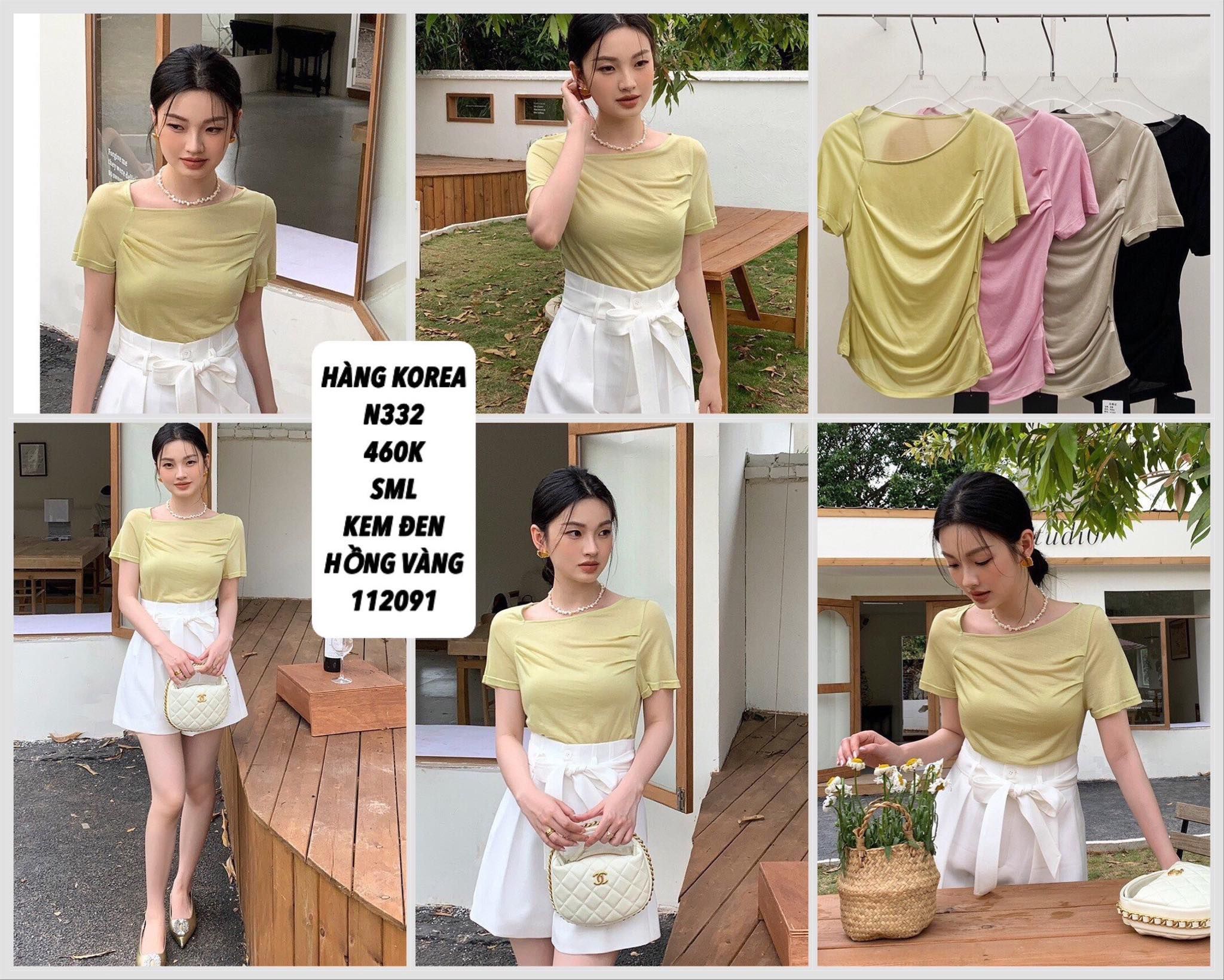  Áo thun nhún 2 bên eo n332 