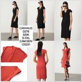  Đầm thun tay con cổ tim d276 