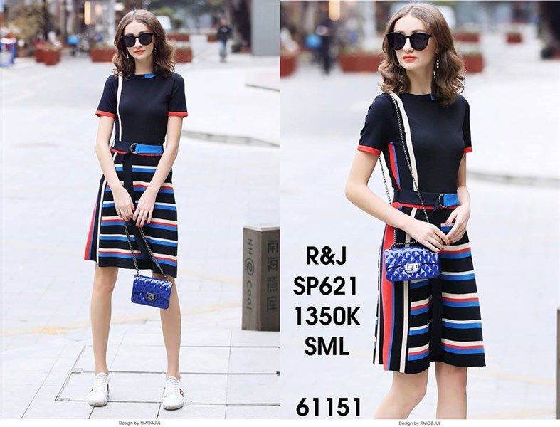  ĐẦM LEN SỌC CAO CẤP HÃNG R&J SP621 