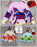  Áo voan họa tiết ngựa phối xích n917 