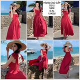  Đầm cột dây vai nhún ngực d212 
