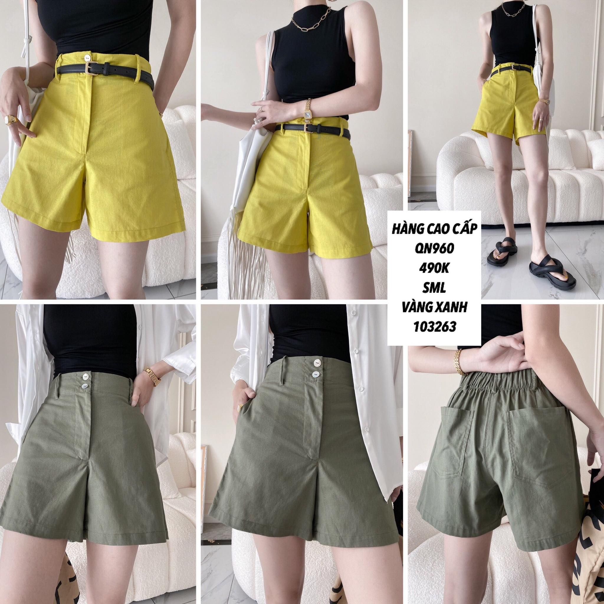  Quần short đũi 2 nút ko kèm belt qn960 