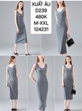  Đầm thun trơn d239 