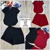  Set áo quần short tà bầu d138 