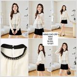  Áo voan tầng cổ viền đá n954-a 