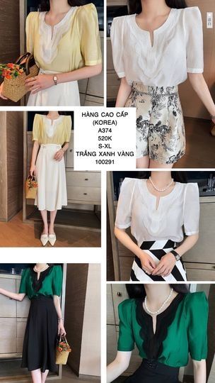  Áo voan cổ tim viền ren a374 