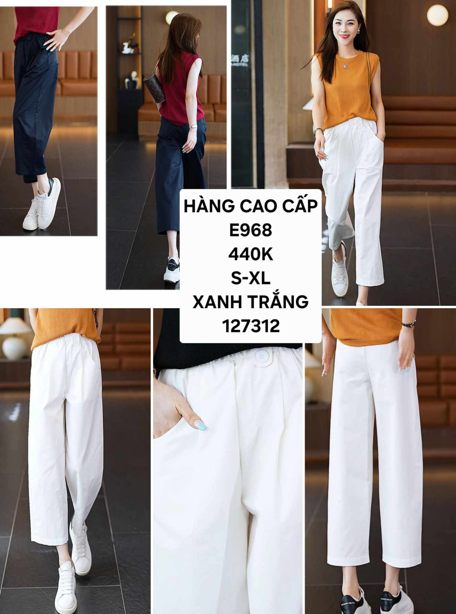  Quần lửng lưng thun E968 
