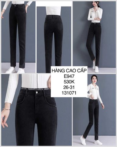  Quần jean ôm lưng chử E947 