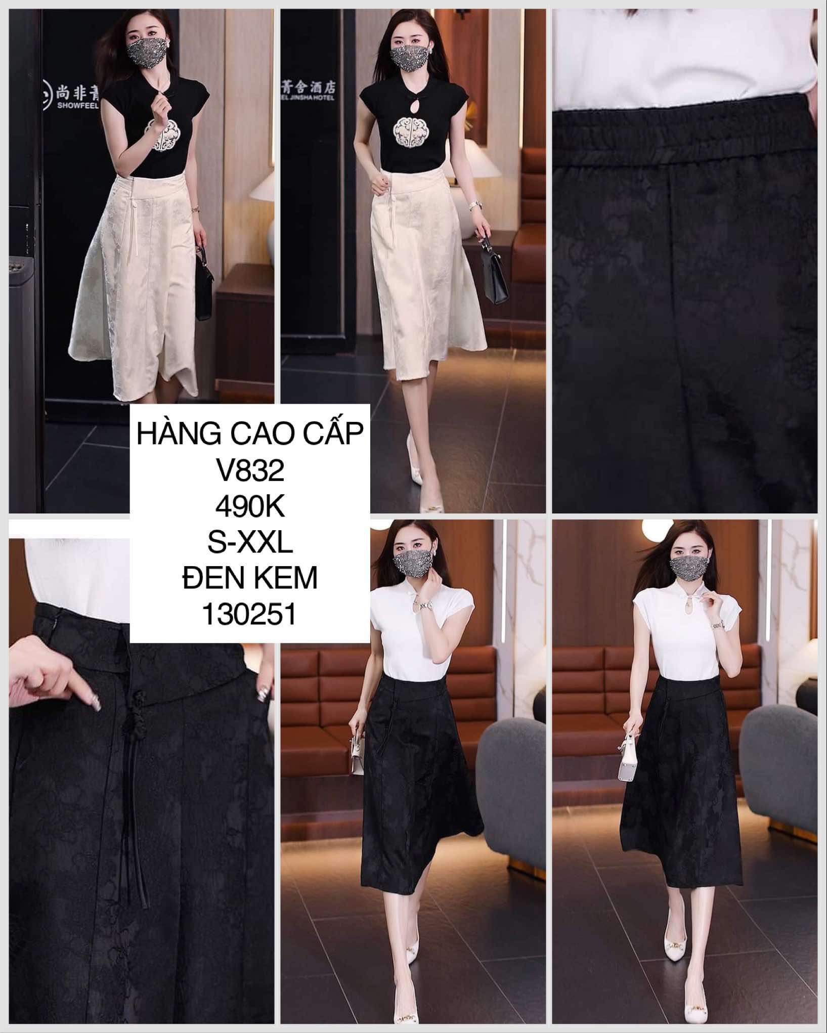  Chân váy hoa bán lưng chung V832 