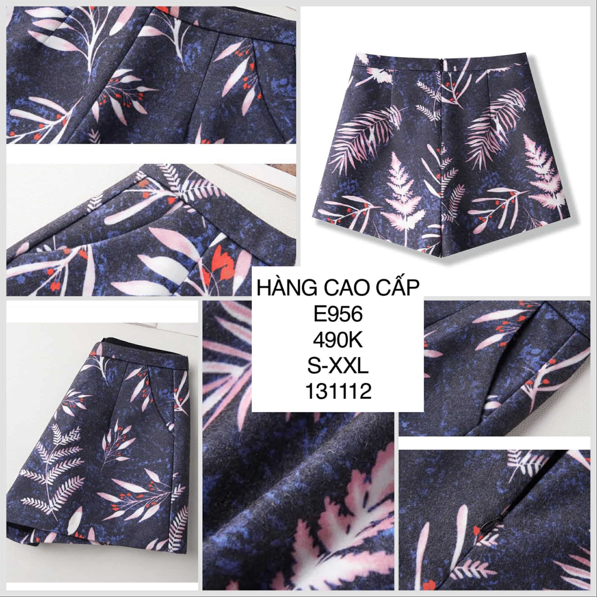  Quần short lá E956 