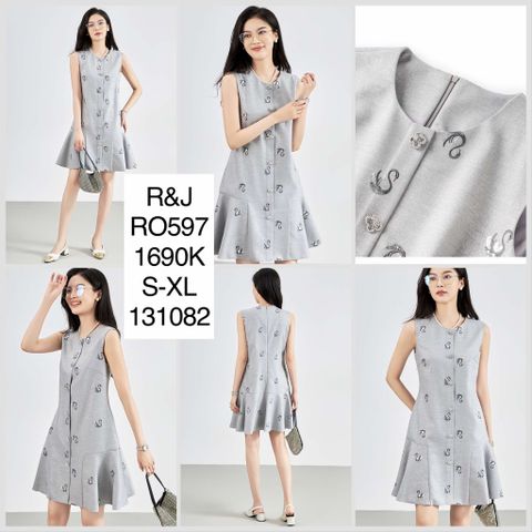  Đầm thêu thiên nga romeo RO597 
