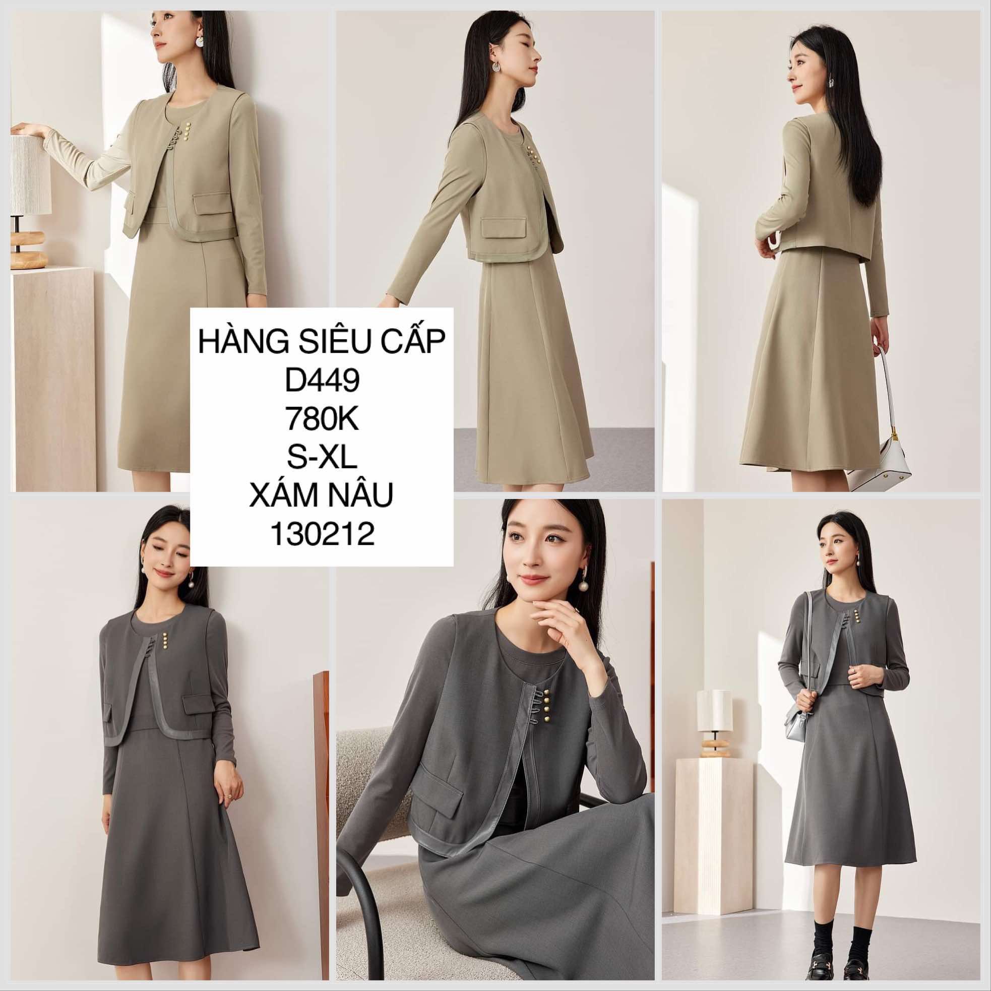  SALE20% Set đầm áo khoác D449 