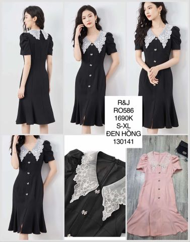  Đầm đuôi cá nút nơ RO586 