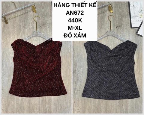  Áo thun tay con đính đá AN672 