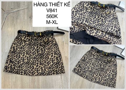  Chân váy dạ beo V841 