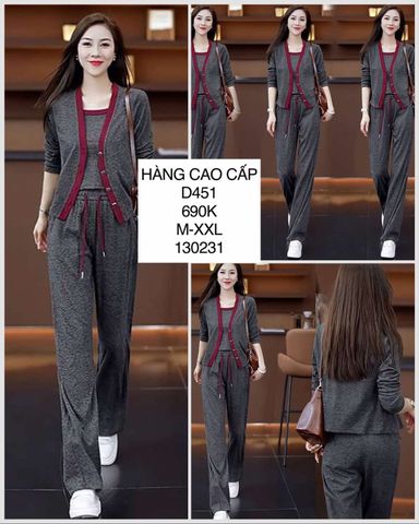  Set 3 chi tiết xám viền đỏ D451 