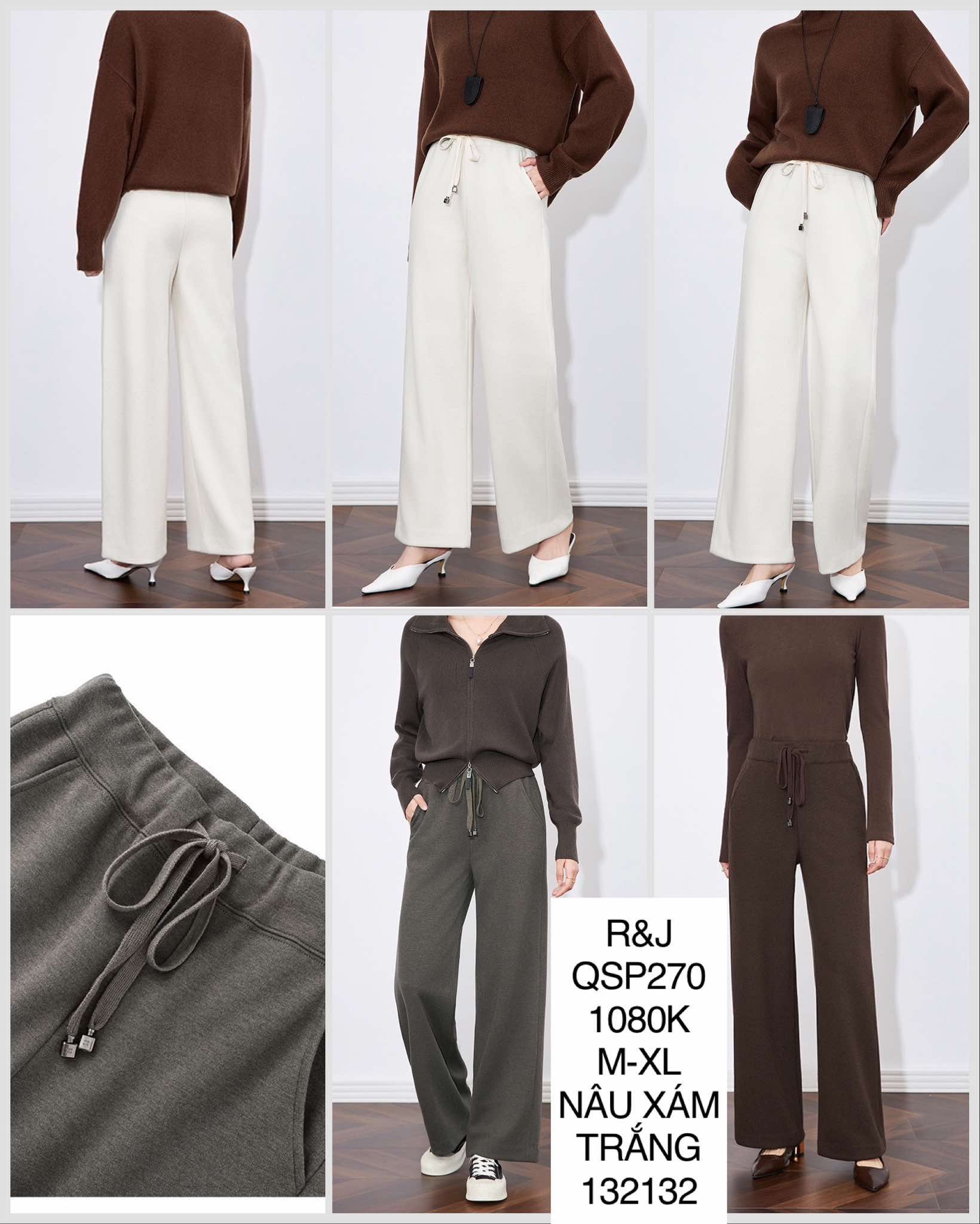  Quần suôn eo rút dây romeo QSP270 