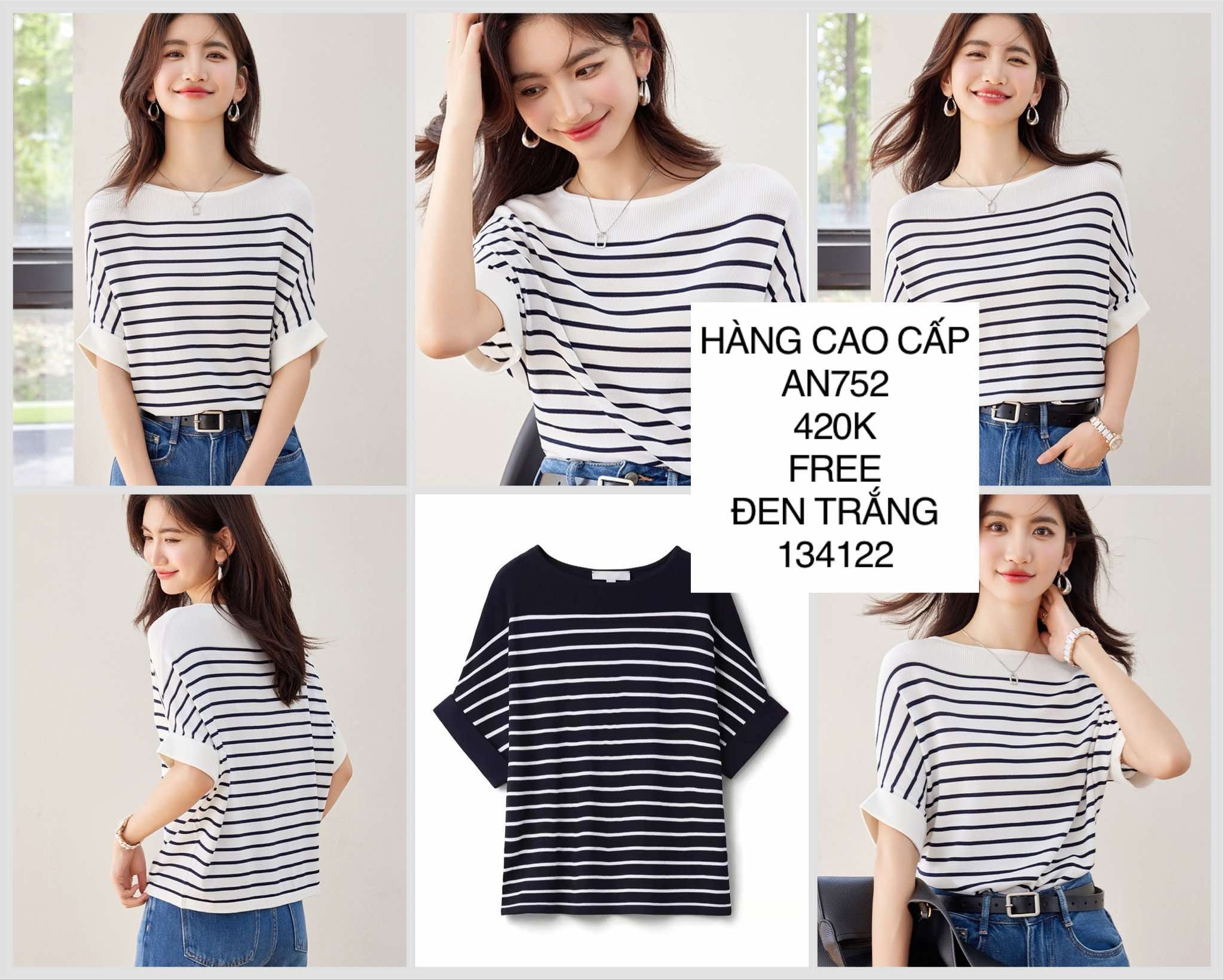  SALE20% Áo dệt kim sọc AN752 
