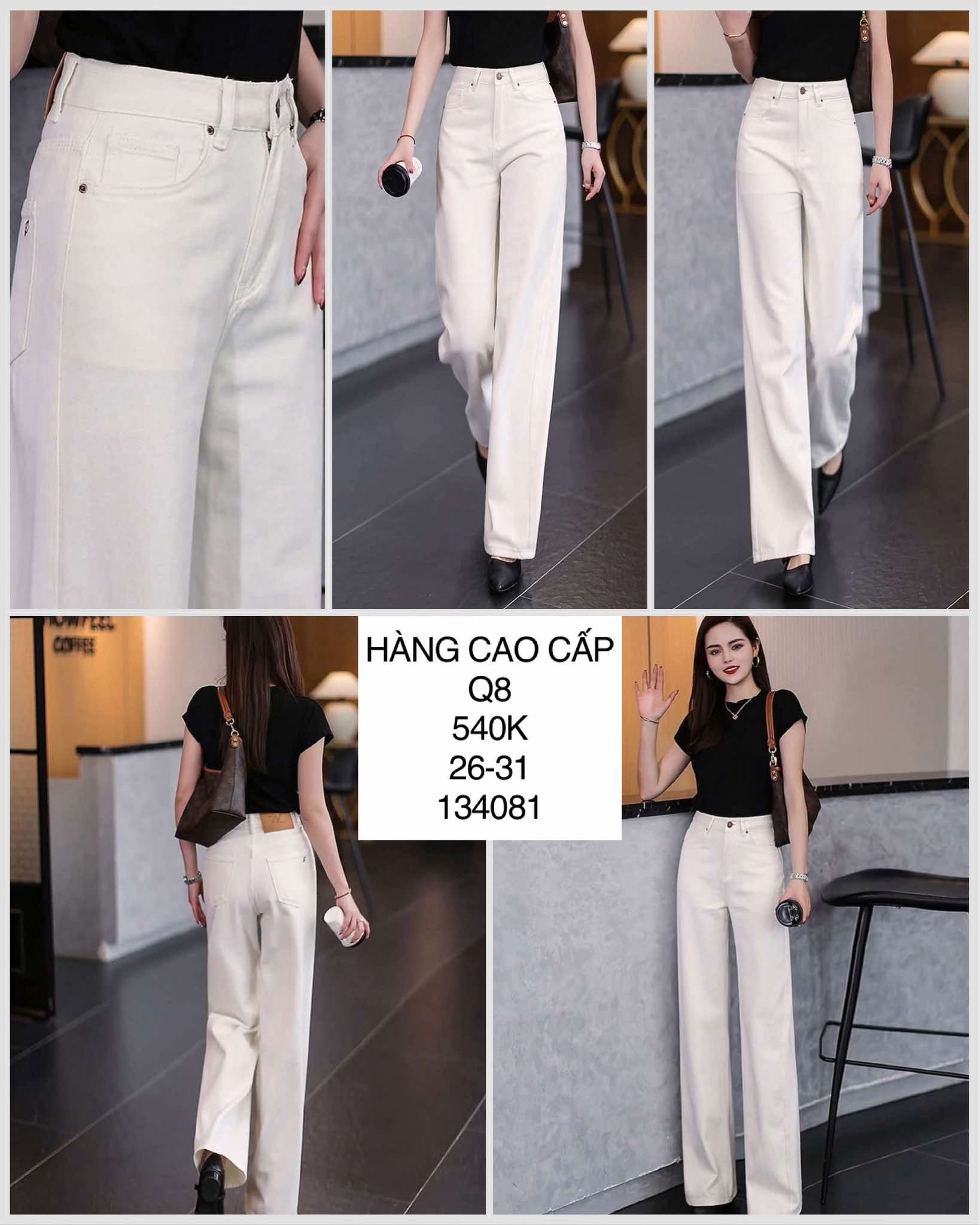  Quần jean suôn trắng Q8 