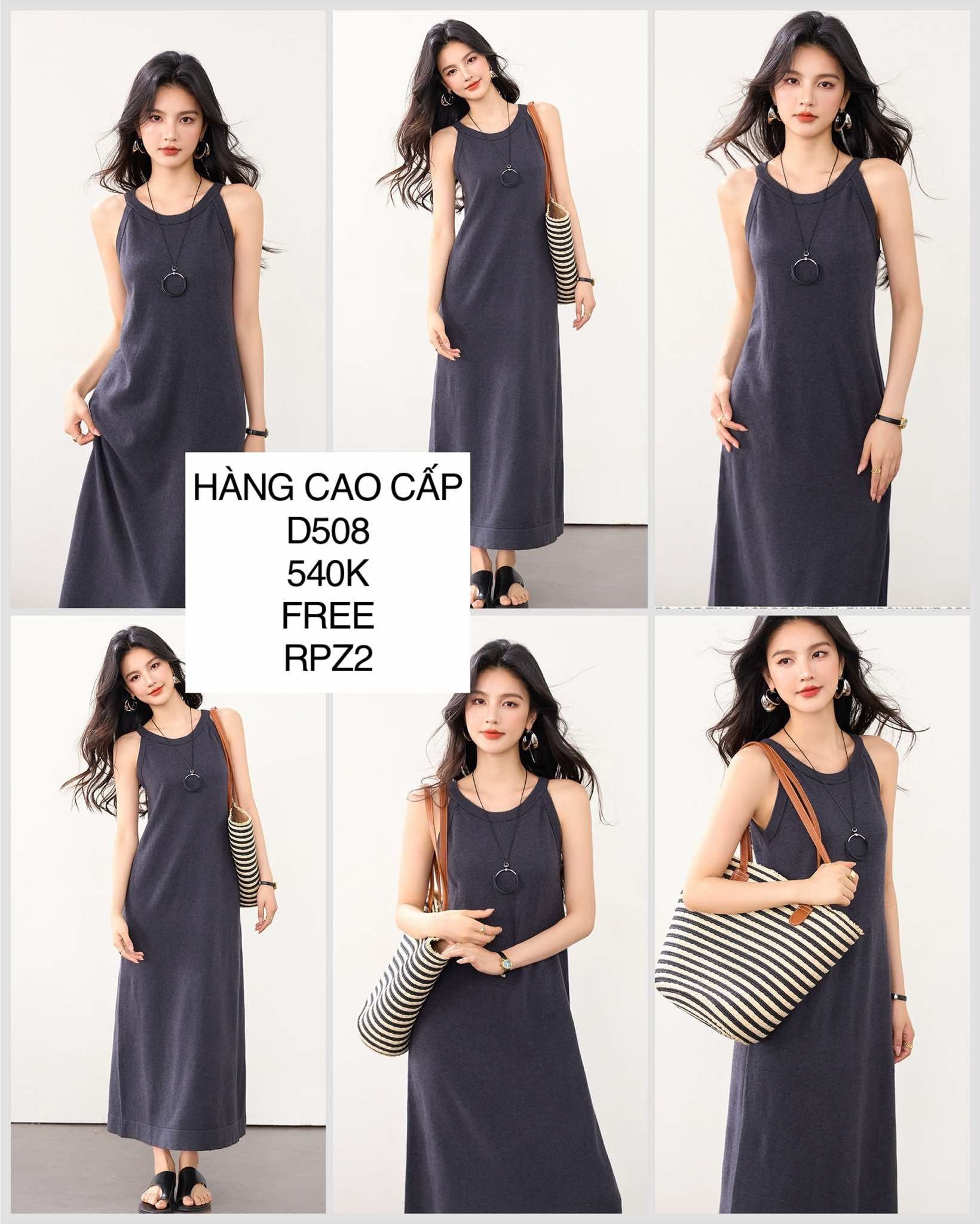  Đầm thun suôn dài D508 