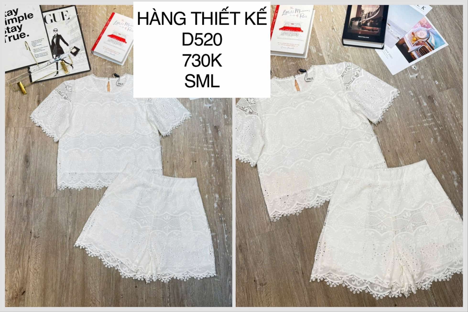  Set áo quần ren D520 