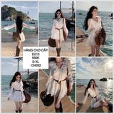  Đầm voan tầng + belt d213 