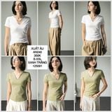  Áo thun kiểu cổ tim nhọn an240 