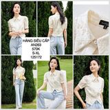  Áo sơmi ren hoa tà nhọn an263 