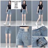  Quần short jean túi thêu nơ E762 