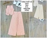  SALE20% Set áo ghile hoa + quần suông D319 
