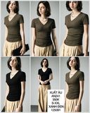  Áo thun cổ chữ v nhún 2 bên eo an241 