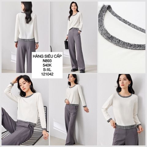  Áo dệt kim viền đen n893-a 