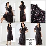  Đầm voan hoa cột eo d209 