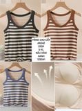  SALE20% Áo 3 lỗ sọc ngang form dài AN242 
