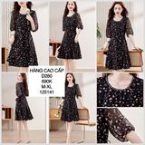  Đầm voan hoa cổ viền đá d260 
