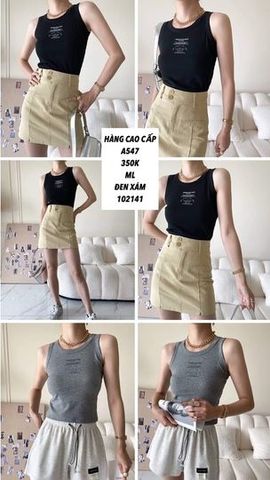  Áo 3 lỗ in chữ A547 