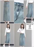  Chân váy jean dài xẻ trước + belt V705 