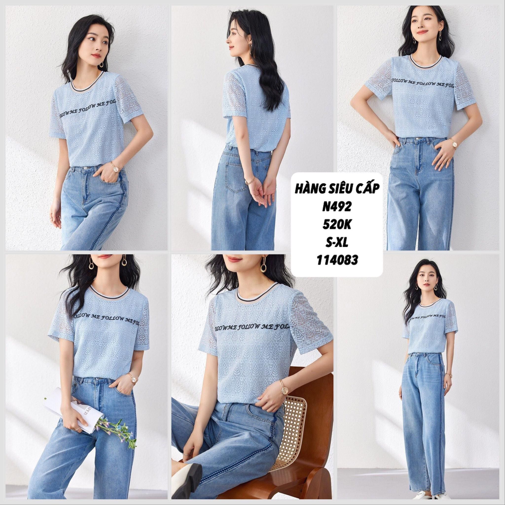  A-áo ren thêu chữ n492 