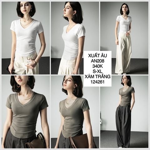  Áo thun body cổ tim an208 