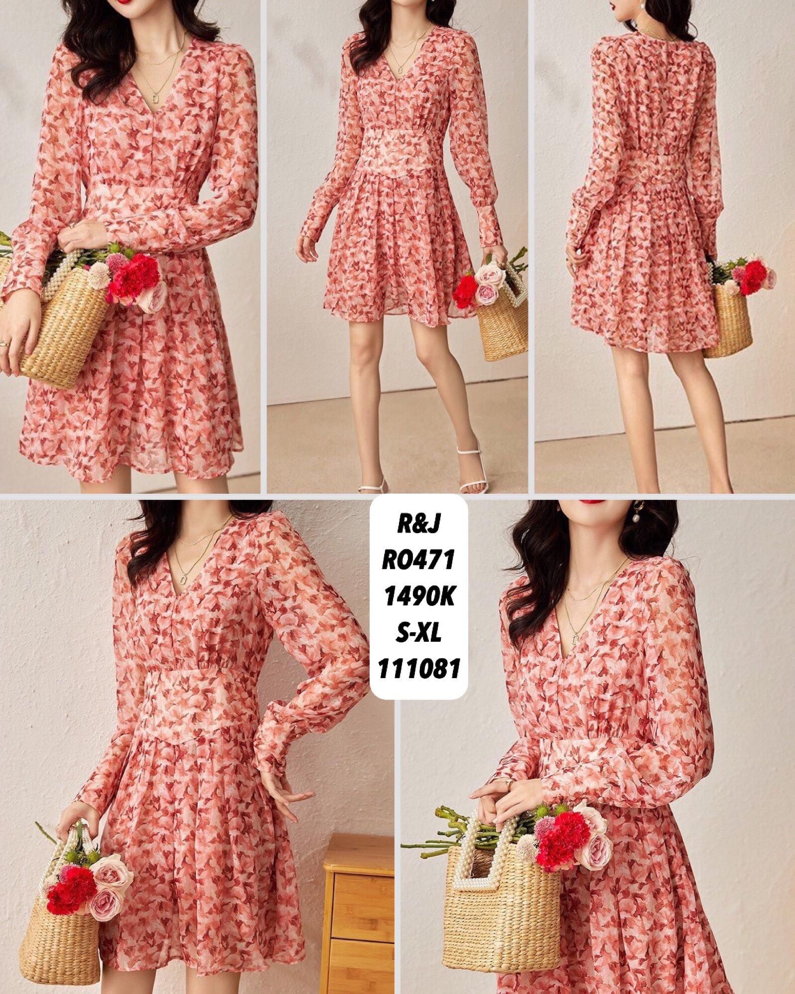  Đầm voan hoa hãng r&j ro471 