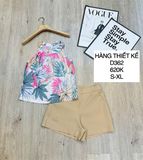  Set áo cổ yếm + quần short D362 